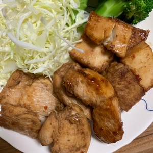 鶏ムネ肉と甜麺醤で中華風ピリ辛味噌丼